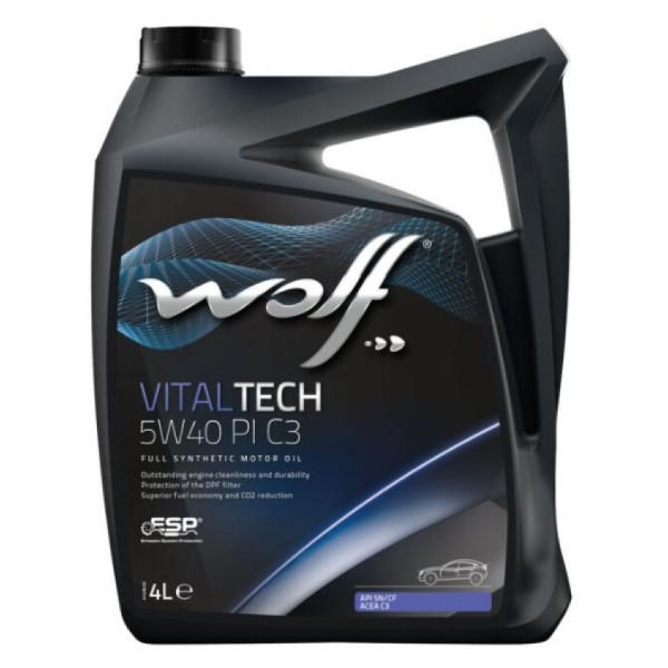  WOLF VITALTECH 5W40 PI C3 SN CF Масло моторное синт. 4л