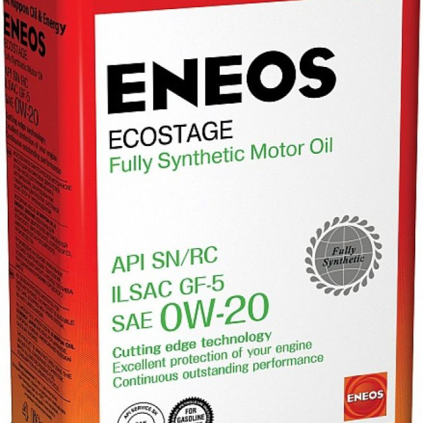  ENEOS ECOSTAGE 100% SYNT 0W20 SN Масло моторное синт. (Корея) (4L)