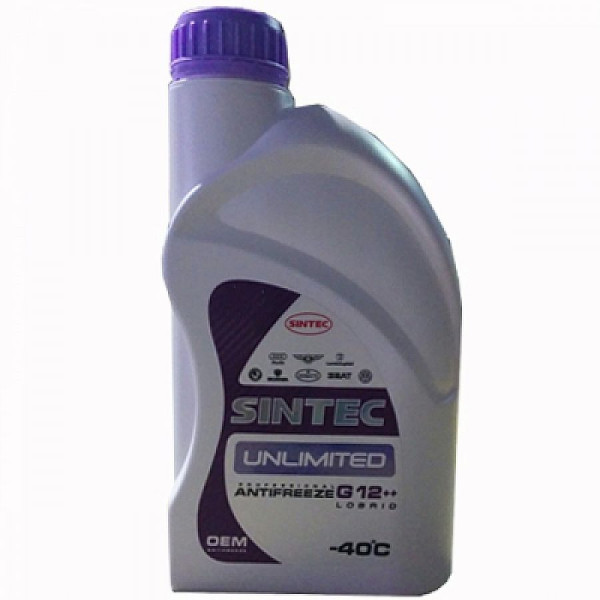 SINTEC ANTIFREEZE UNLIMITED G12++ Антифриз готовый фиолетовый (1кг 0,92л)