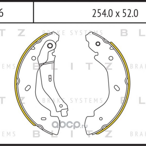 BLITZ Колодки тормозные FORD TRANSIT 00- задн.барабан.