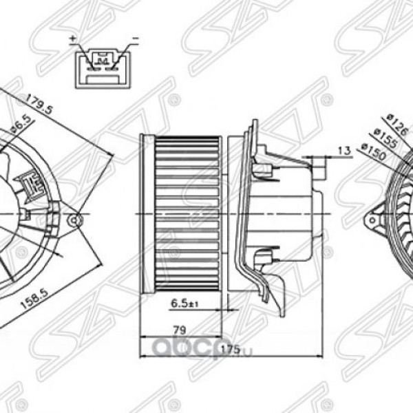 SAT Мотор отопителя салона FORD FOCUS I 98-04
