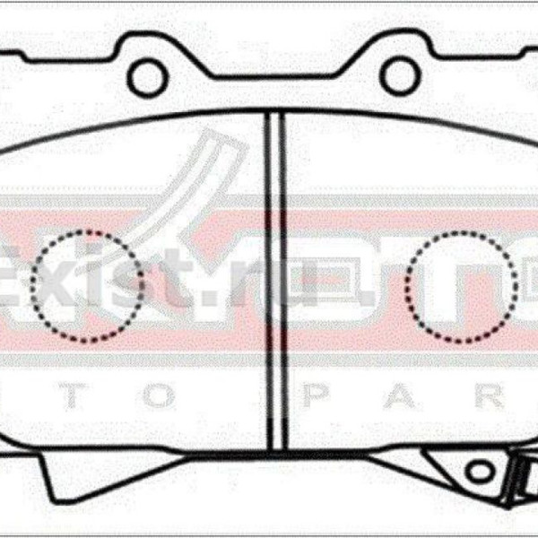 AKYOTO Колодки тормозные MITSUBISHI TOYOTA LEXUS PAJERO LAND CRUISER LX 98- перед.